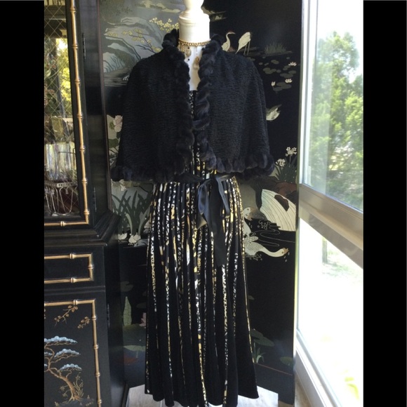 Velvet HUGE SWEEP Party Dress  B9 - Picture 9 of 12